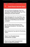 Event Planner Interview Question capture d'écran 1