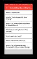 Material Cost Control Interview Question gönderen