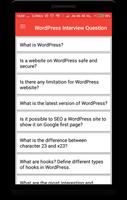 WordPress Interview Question Affiche