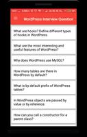 برنامه‌نما WordPress Interview Question عکس از صفحه