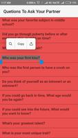 Questions To Ask Your Partner تصوير الشاشة 1
