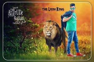 Lion photo editor poster