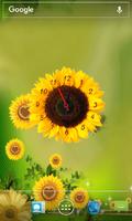 Sunflower Clock Live Wallpaper 截圖 3