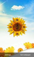 Sunflower Clock Live Wallpaper скриншот 1