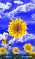 Sunflower Clock Live Wallpaper скриншот 2