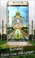 Taj Mahal Clock Live Wallpaper Poster