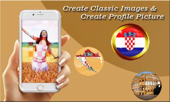 Croatia Flag Photo Editor Affiche