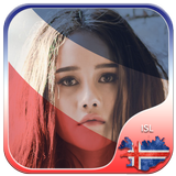 Iceland Flag Photo Editor ikon