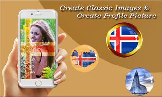 Iceland Flag Photo Editor Affiche