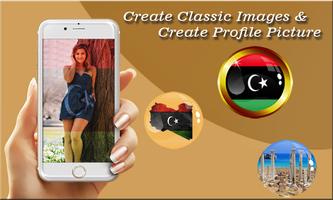 Libya Flag Photo Editor Affiche