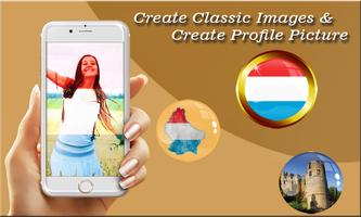 Luxembourg Flag Photo Editor الملصق