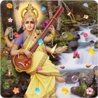 Saraswati Maa Live Wallpaper أيقونة