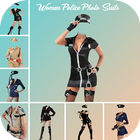 Women Police Suit Montage With Suit Color Change-icoon