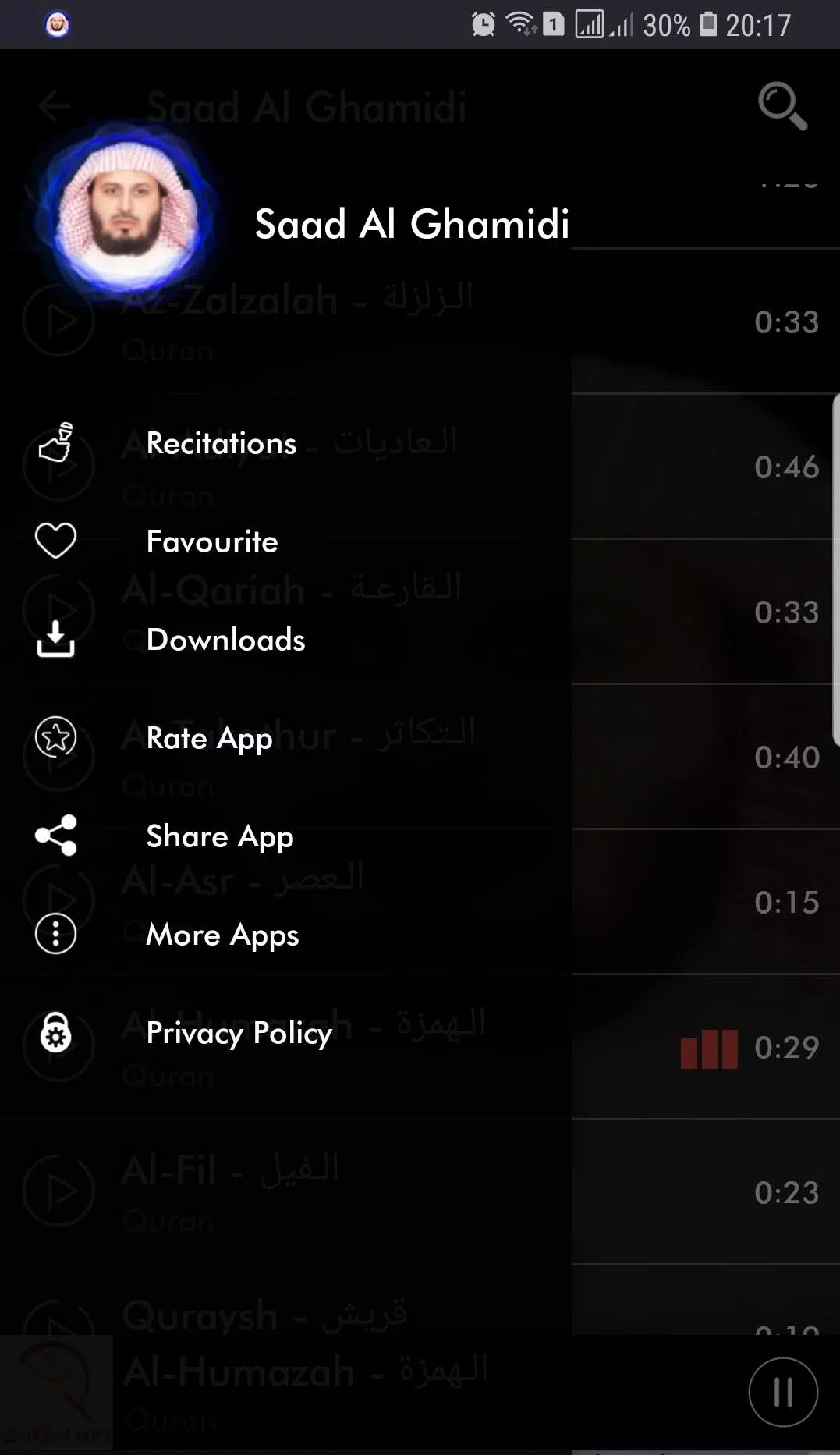 Quran MP3 Saad Al Ghamidi APK pour Android Télécharger