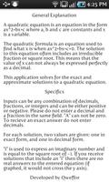 Exact Quadratic Solver تصوير الشاشة 2