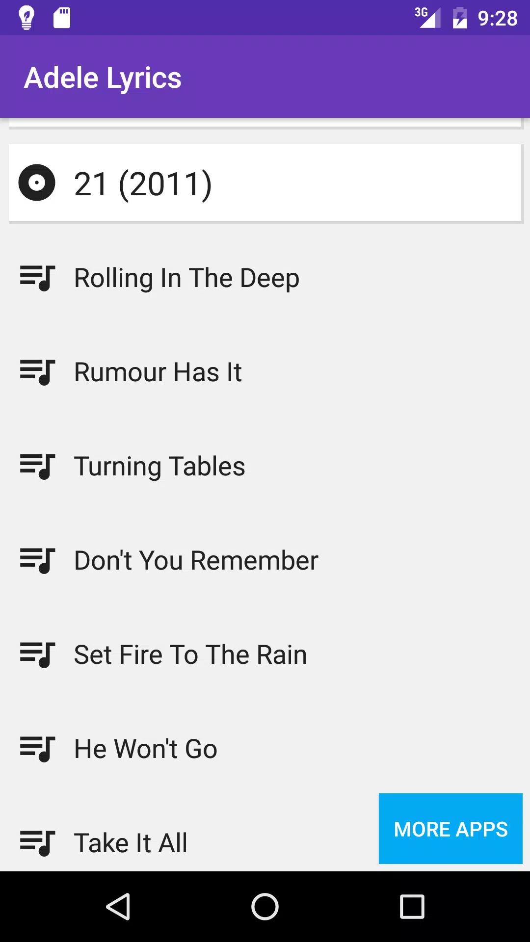 Descarga de APK de Adele Lyrics - All Songs para Android
