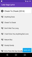 Lady Gaga Lyrics - All Songs capture d'écran 1
