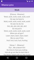 Rihanna Lyrics - All Songs capture d'écran 2