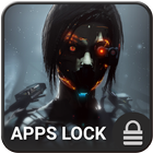 Girl Robot App Lock Theme icône