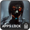 Girl Robot App Lock Theme