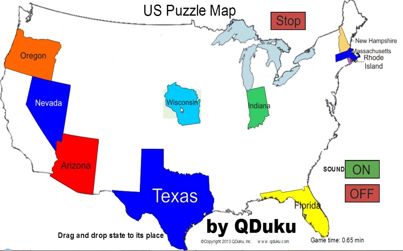 Us States Map Puzzle Game For Android Apk Download