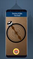 Qibla Direction Finder - Azan Alarm - Prayer Times Affiche