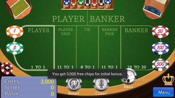 Classic Baccarat Poker Affiche