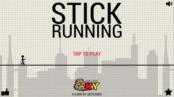 Stick Running الملصق