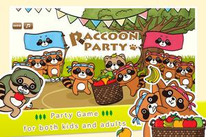 Raccoon Party - 2 player game Affiche