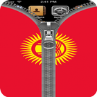Kyrgyzstan Flag Zipper Lock آئیکن