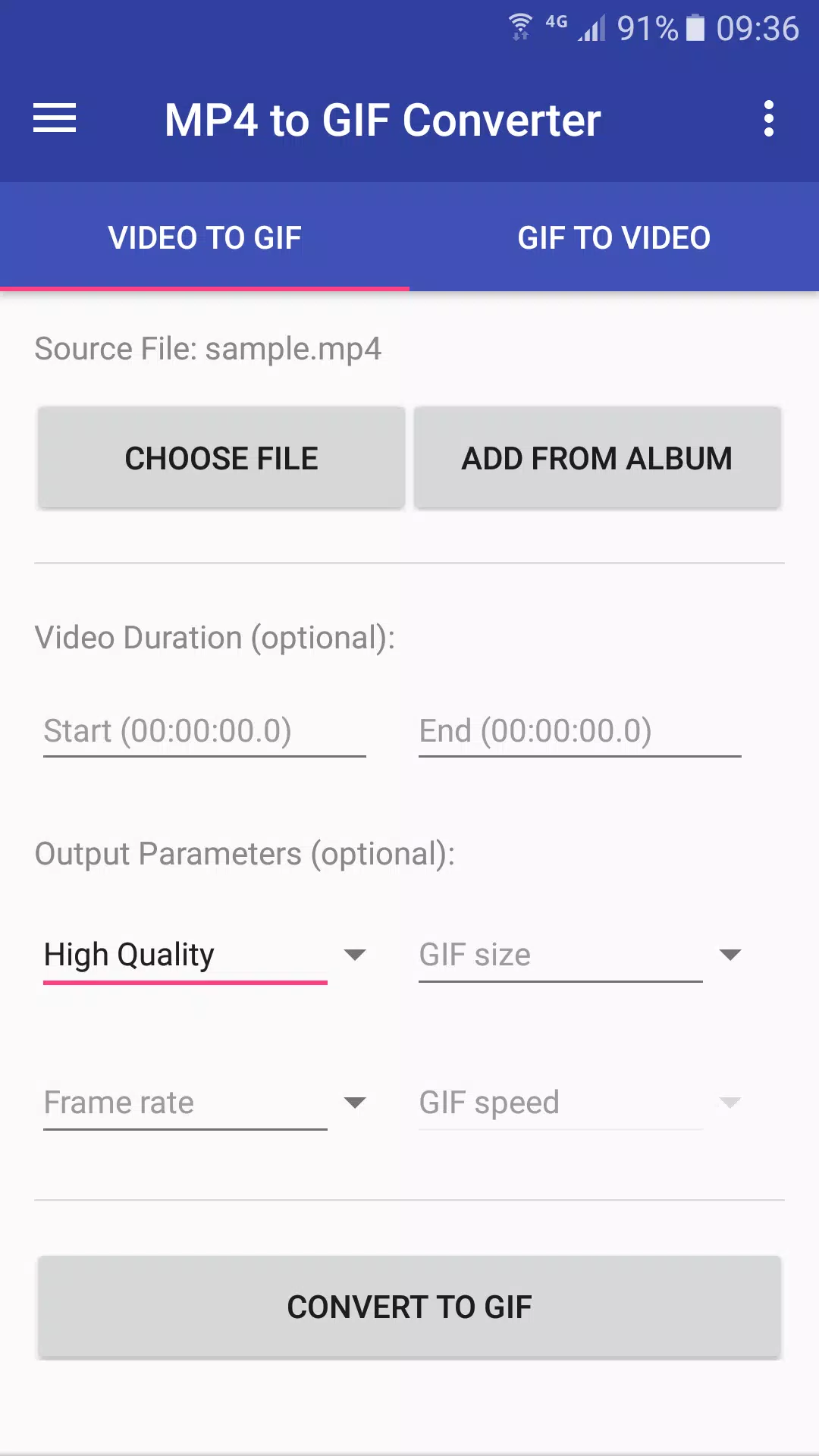 MP4 to GIF Converter APK pour Android Télécharger