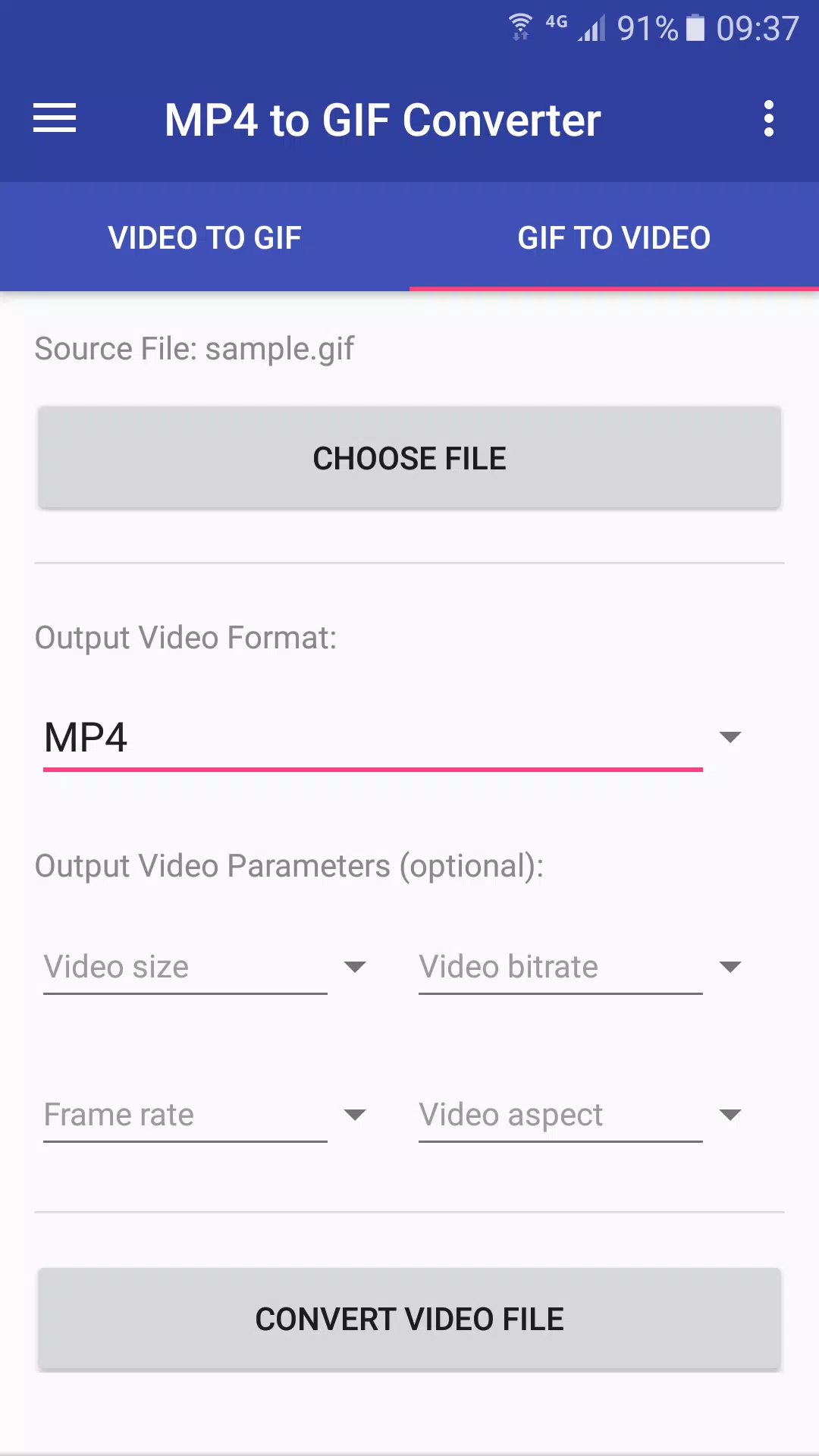 Convert mp4 to gif