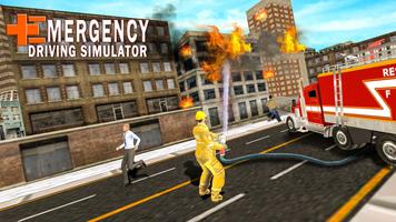 Emergency Driver Simulator: Rescue City Hero Affiche