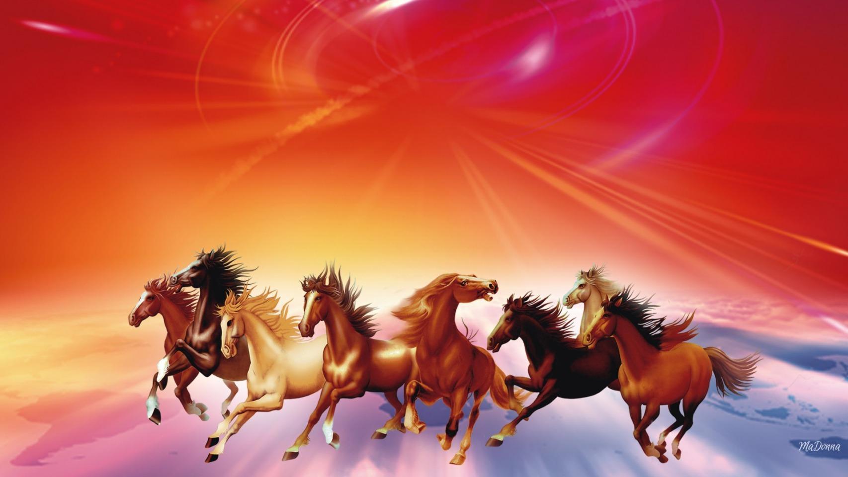 7 Horse Wall Papper  Hd : Seven Horse Painting Authentic Place For Vastu Feng Shui Paintings Our Vaastu Feng Shui Collection Is Developed In Consultation With Vastu Feng Shui Expert And Is Based On