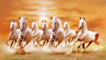 Seven Horses Wallpaper 7 Affiche