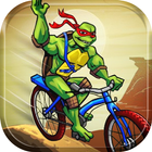 آیکون‌ Ninja Turtle Climb Racing - Bike racer 2018