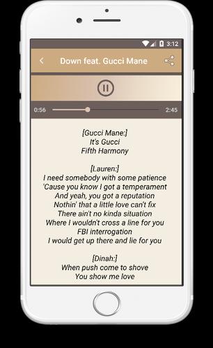 Fifth Harmony - Down feat. Gucci Mane Song APK for Android Download