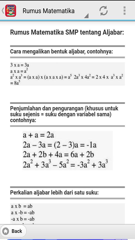 Kumpulan Rumus Matematika Smp Para Android Apk Baixar