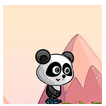 ”Adventure Forest - Super Panda running on jungle