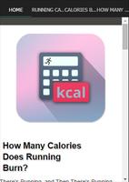 Running Calorie Calculator Affiche