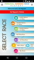 Personal Running Race History captura de pantalla 1