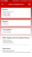 Team and Pitch Information for Dream 11 Leagues ảnh chụp màn hình 2