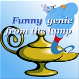 Funny genie from the lamp ikona