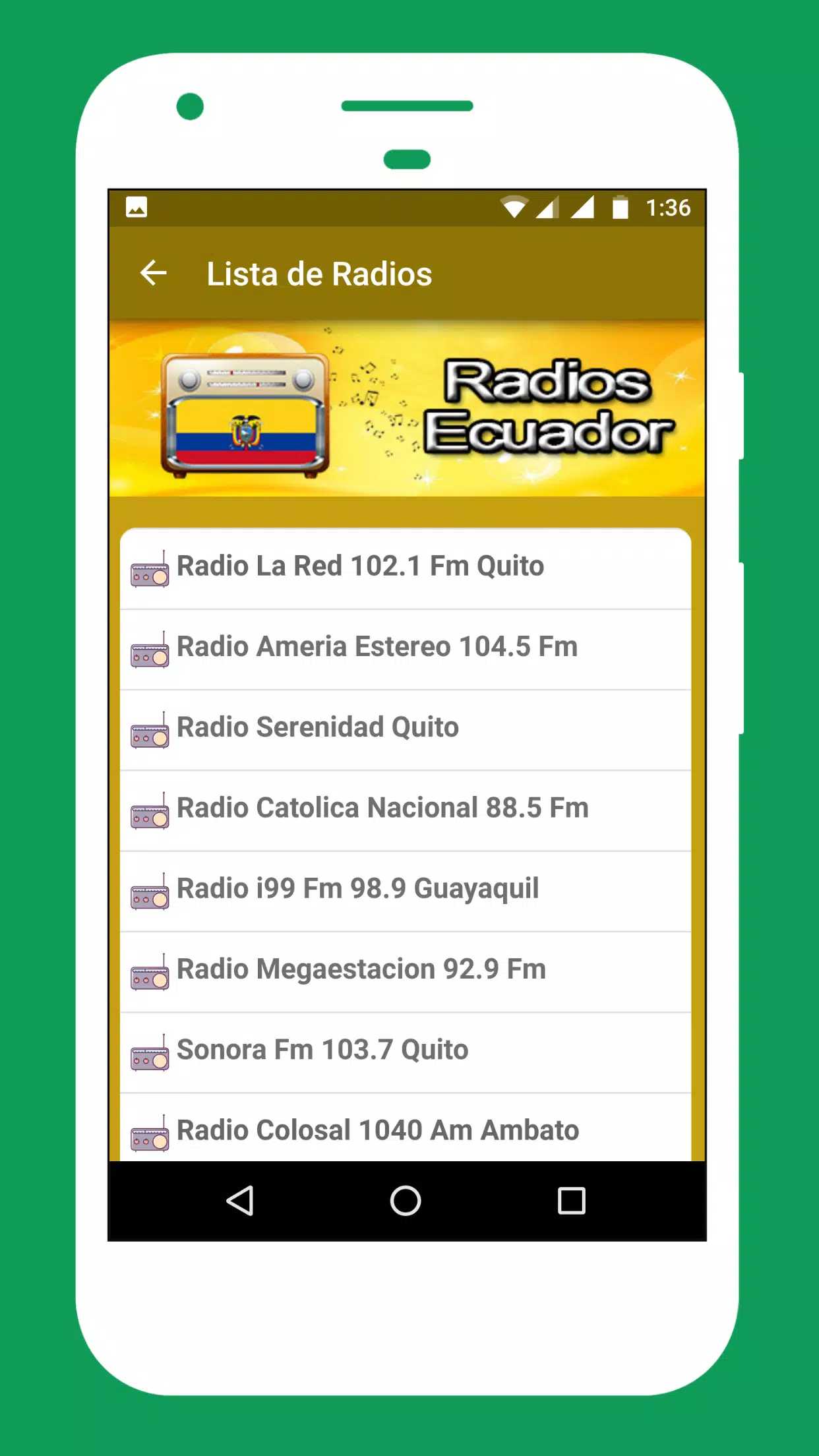 Descarga de APK de Radios Del Ecuador AM FM En Vivo Emisoras Gratis para  Android