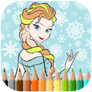 Coloring page of Queen - Princess Coloring APK