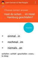Learn German A2 like polyglot, training quiz capture d'écran 1
