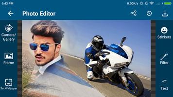 Racing Bike Photo Frame / Race 3 Photo Maker الملصق