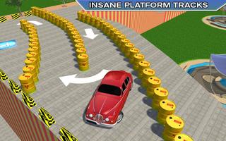 parking parcours d'obstacle 3d Affiche