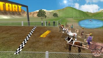 Racing Horse Cart Simulator Affiche