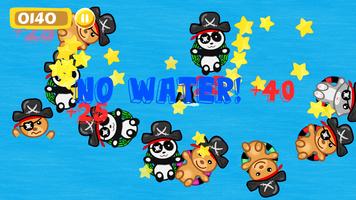 Swimming kitten, panda & teddy الملصق